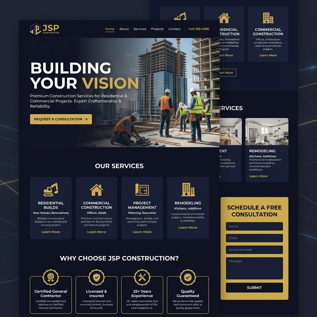 JSP Construction — Contractor Website