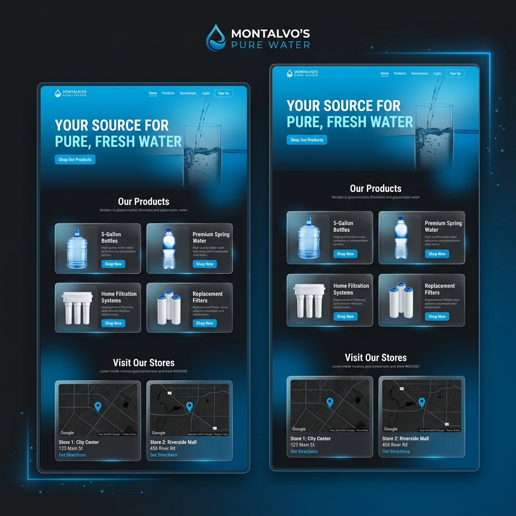 Montalvo's Pure Water — Website Redesign